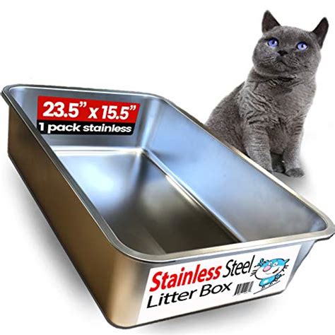 benefits of a stainless steel litter box|stainless steel kitty litter pan.